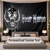 Custom Name Text Tapestry Motorhead Personalized Polyester Wall Tapestry For Bedroom And Room