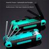 New 8 In 1 Allen Wrench Set Folding Multi-functional Hexagon Socket Wrench Metric Size Tamper Proof Torx Key Set DIY Projects