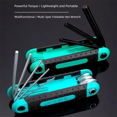 8 In 1 Allen Wrench Set Folding Multi-functional Torx Key Set Tamper Proof Folding Design Hexagon Socket Wrench Household Repair