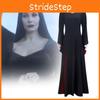 Wednesday Addams Cosplay Costume For Halloween Stage Performance With Elastane For Adults