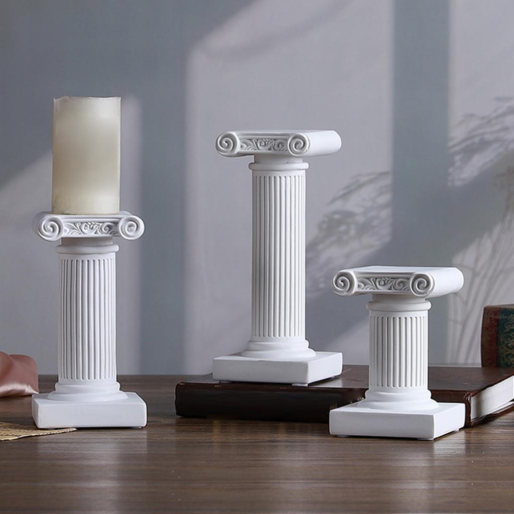 Resin Roman Column Ornament Decorative Centerpiece Pedestal Stand Figurine Sculpture for Wedding Festivals Decoration