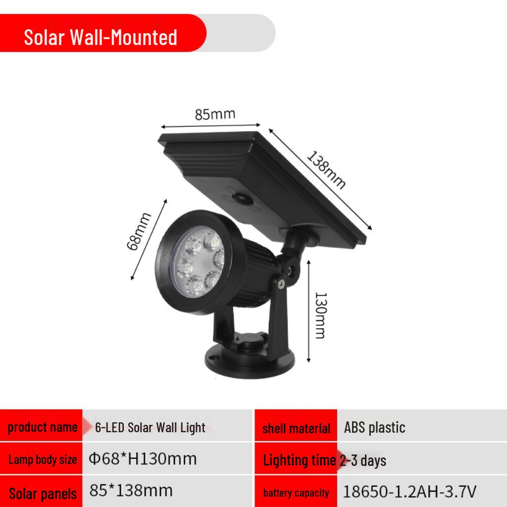

Outdoor Solar-Powered Waterproof High Brightness Lawn and Garden Spotlight Blue Light