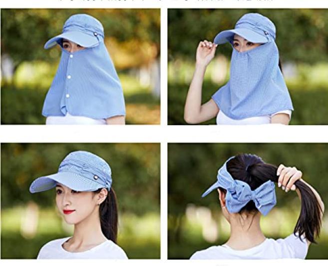 Sun Work Hat for UV Protection Summer UV Covers Wide Sun Outdoor Sunburn Insect Heatstroke Stylish [LYING] Hat, Farmers, Women's Cap, Hat, Protection,