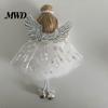 Soft Texture Gift Box Tags Christmas Angel Ornaments, Cute Plush Doll Pendant with Lightweight Fabric Charms Bell for Tree, Holiday Home Party