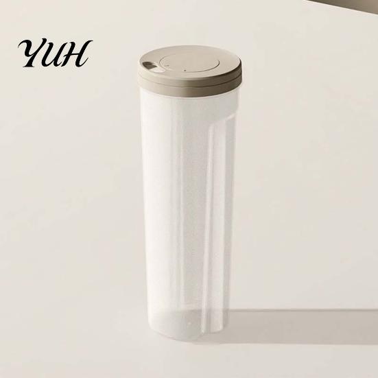Cereal Storage Bin Airtight Spaghetti Container, Clear PP Rotate Open Noodle Organizer, Freshness Locking Lid Moisture Proof Food Preservation for Dry