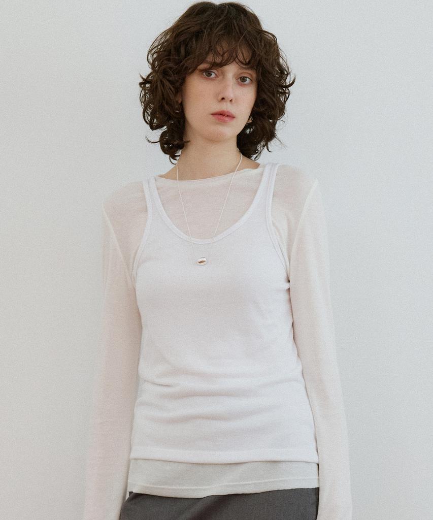 Banwonateullie A3580 Airy Sleeveless_White