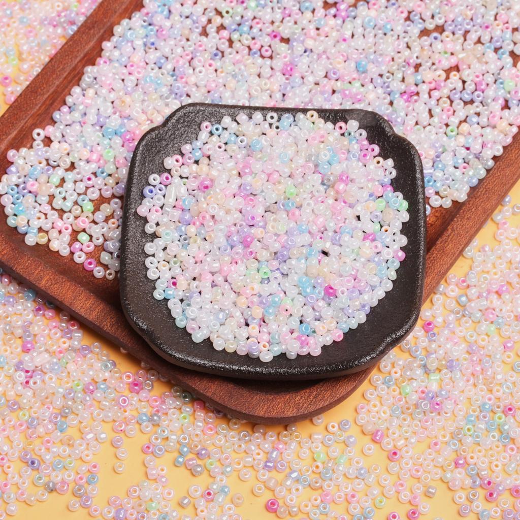 450 g/Packung lose Glasperlen für die Schmuckherstellung, 2/3/4 mm, DIY-Zubehör, modische Creme-Serie, Halskette, Armband, Handarbeit, Schlüsselanhänger
