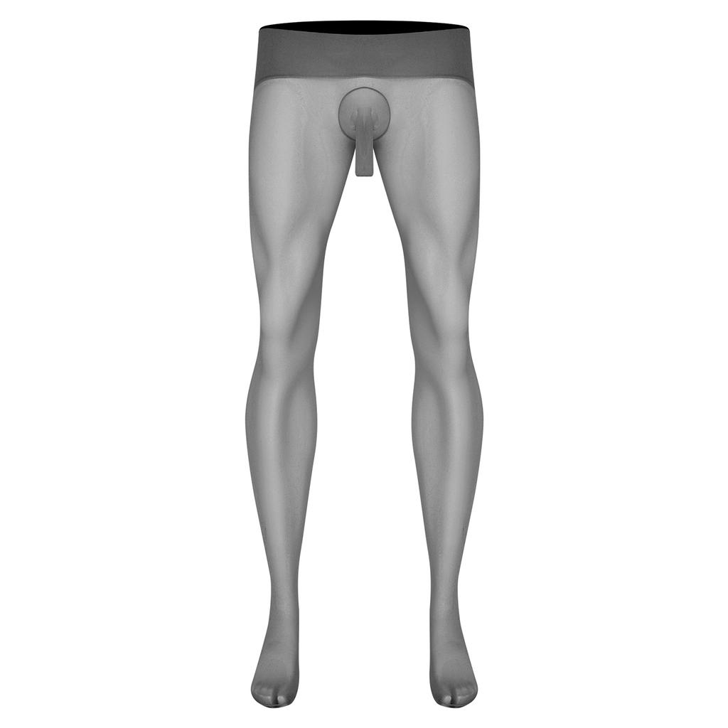 Herren Ultra Dünne Dehnbare Strumpfhosen Strümpfe Hoher Bund Nahtlos Durchsichtig Leggings Nachtwäsche
