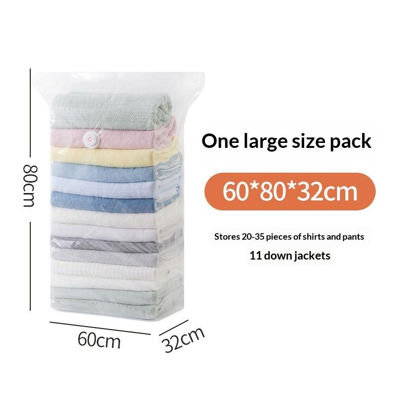 1 Unidad Bolsa de Compresión al Vacío Engrosada, Bolsa de Vacío Transparente para Edredón, Bolsa Doméstica para Almacenamiento y Clasificación de Ropa, Bolsa de Almacenamiento