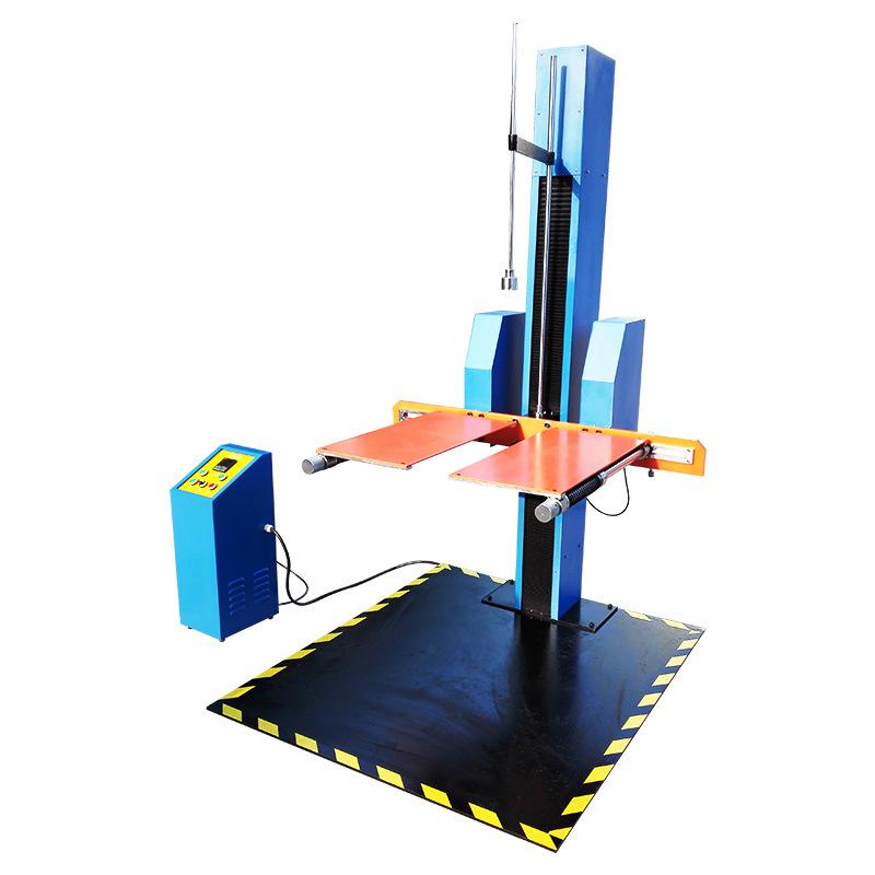 Single-Arm Double-Wing Packaging Drop Tester for Free Fall and Impact Testing On Box Edges, Corners, and Faces
