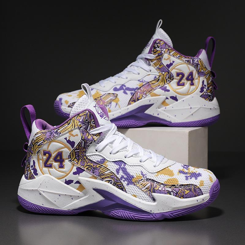 

Мужские баскетбольные кроссовки Fly-Woven Mesh, дышащие и нескользящие, идеально подходят для тренировок и соревнований юниоров. 41 фиолетовый/белый