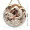 Acrylic Jesus Birth Christmas Pendant 3D Visual Hangable Creative Christmas Tree Jewelry Pendant Home Decoration Exquisite Gifts