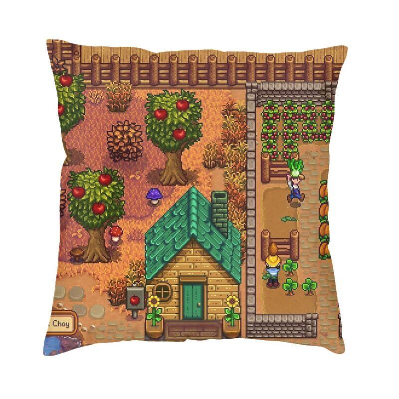 Stardew Valley Karte Kissenbezug Doppelseitig 3D-Druck Videospiele Wurfkissenbezug für Sofa Cooler Kissenbezug Heimdekoration