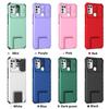 KEYSION Shockproof Case for Infinix Hot 11 Play 10 Push Pull Camera Protection Live Stand Phone Cover for Hot 11S NFC 10i 10S