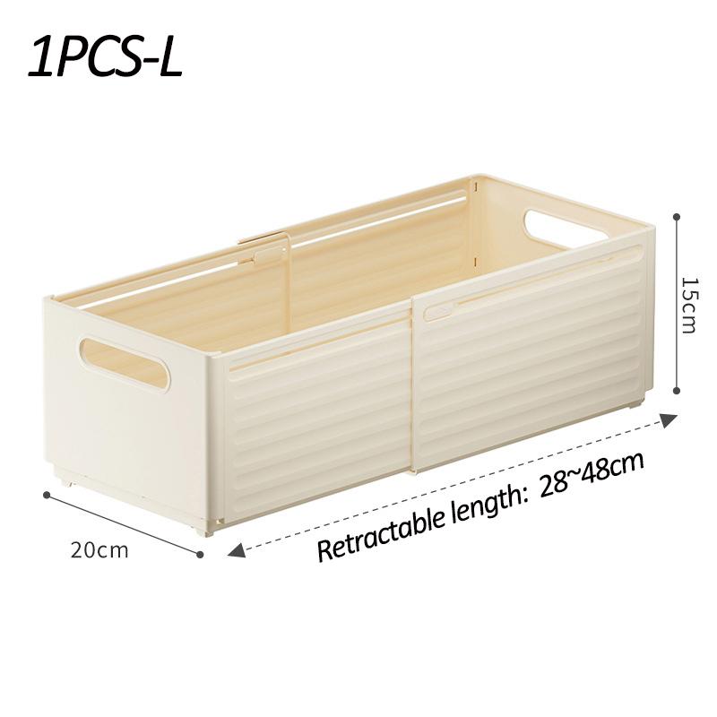 Length Retractable Drawer Organizer Adjustable Cabinet Storage Box Stackable Kitchen Organizers Sorting Storage Box
