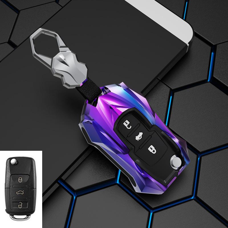 Zinc Car Key Case Car Key Full Cover Protection Bag For Vw Volkswagen Polo Tiguan Passat Golf Jetta Lavida Skoda Octavia