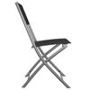 Vidaxl Folding Garden Chairs, 2 Pcs, Black, Steel And Textilene