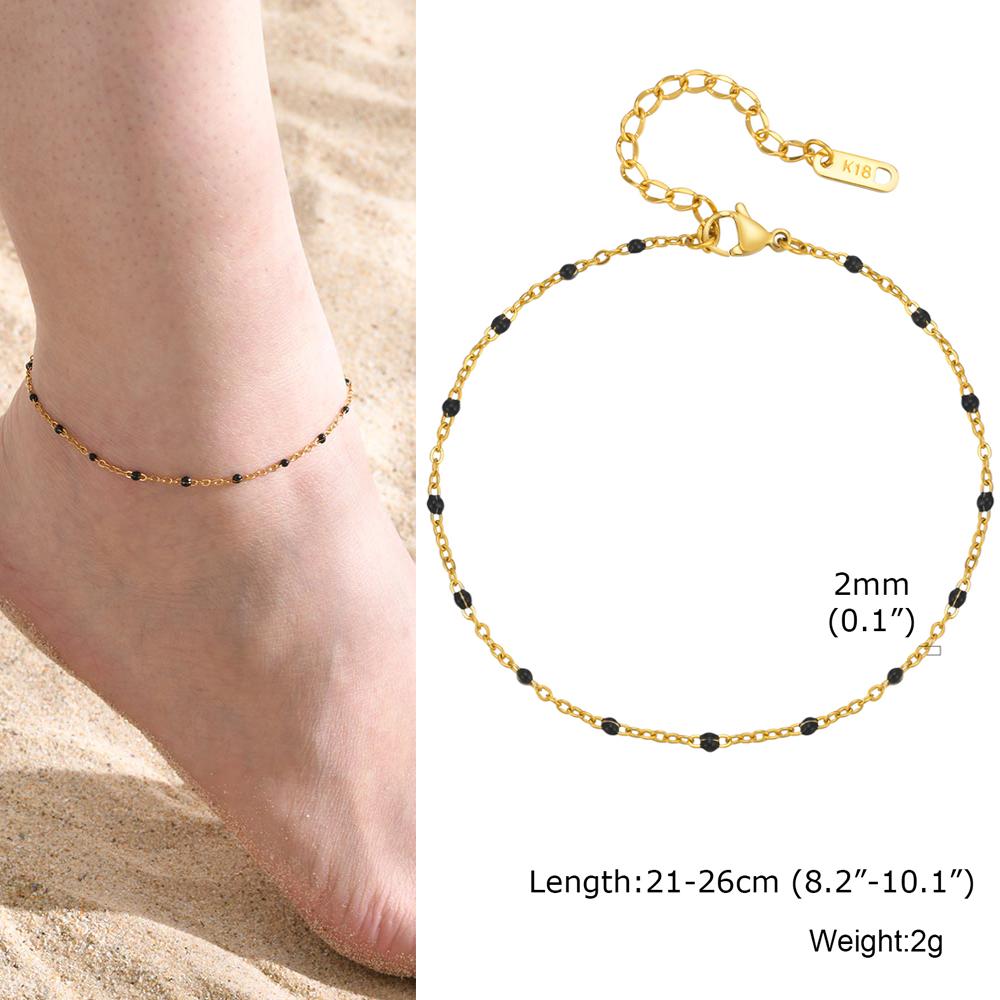 Gold Plated Heart Anklet for Women Stainless Steel Delicate Foot Jewelry Light Luxury Party Gifts for Girl