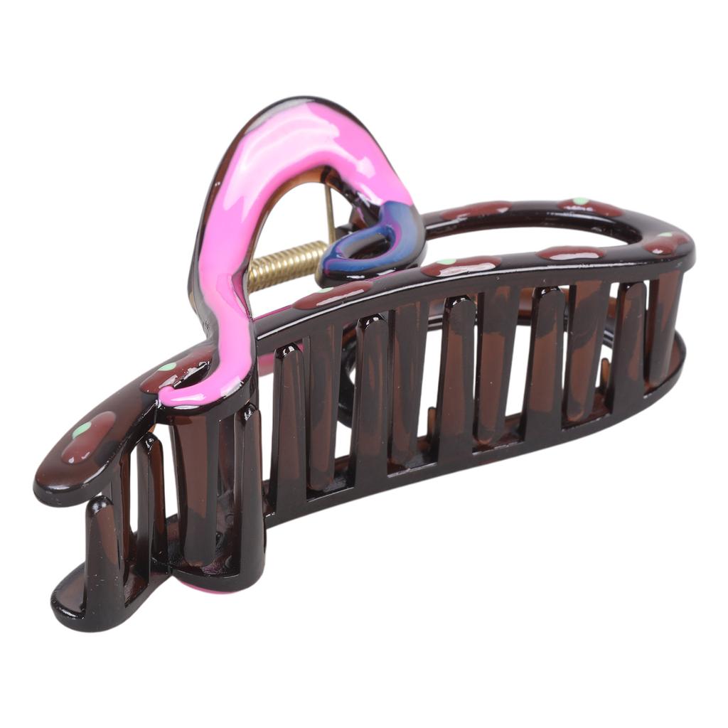 Stylish Color Block Bowknot Hair Claw Clip Resin Oil Drop Hair Styling Clip Hair Accessory For Women Fashion Headwear