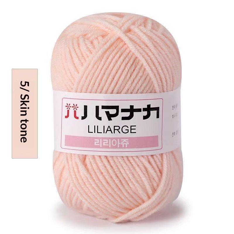 4Pcs Diy Baby Milk Sweet Soft Cotton Knitting Wool Yarn Thick Fiber Velvet Yarn Hand Knitting Wool Crochet Yarn For Diy Sweater