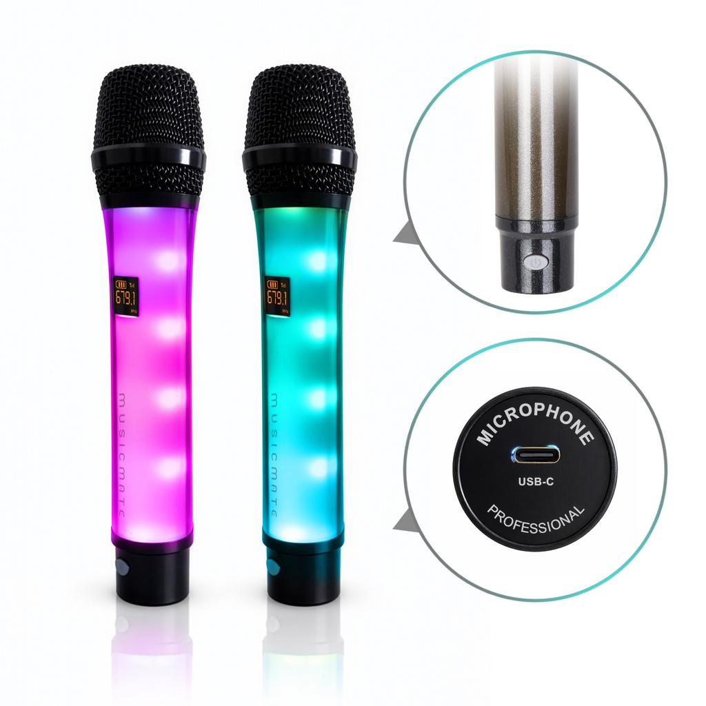 Wireless Microphone Set MusicMate MM-300 ColorVoice Duo