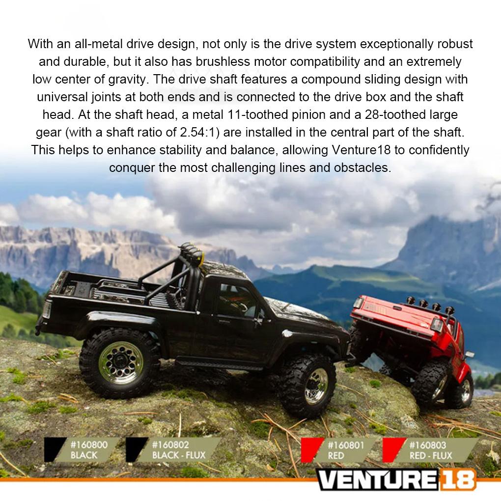 1/18 HPI Racing Venture Brushed&Brushless Crawler RC Electric Remote Control Model Car 4WD RTR Climbing Vehicle Adults Child Toy