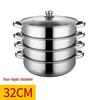 Lilang 32cm Thickened 4-Layer Stainless Steel Steamer Pot