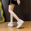 New Women's Chunky Casual Sneakers All-match Popular Women Breathable Platform Running Shoes Lace-up Round-toe Vulcanized Shoes