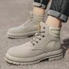 Men's Boots New Four Season Soft Sole Outdoor Thick Sole Versatile High Top Boots Anti Slip Wear-resistant Casual Shoes Zapatos