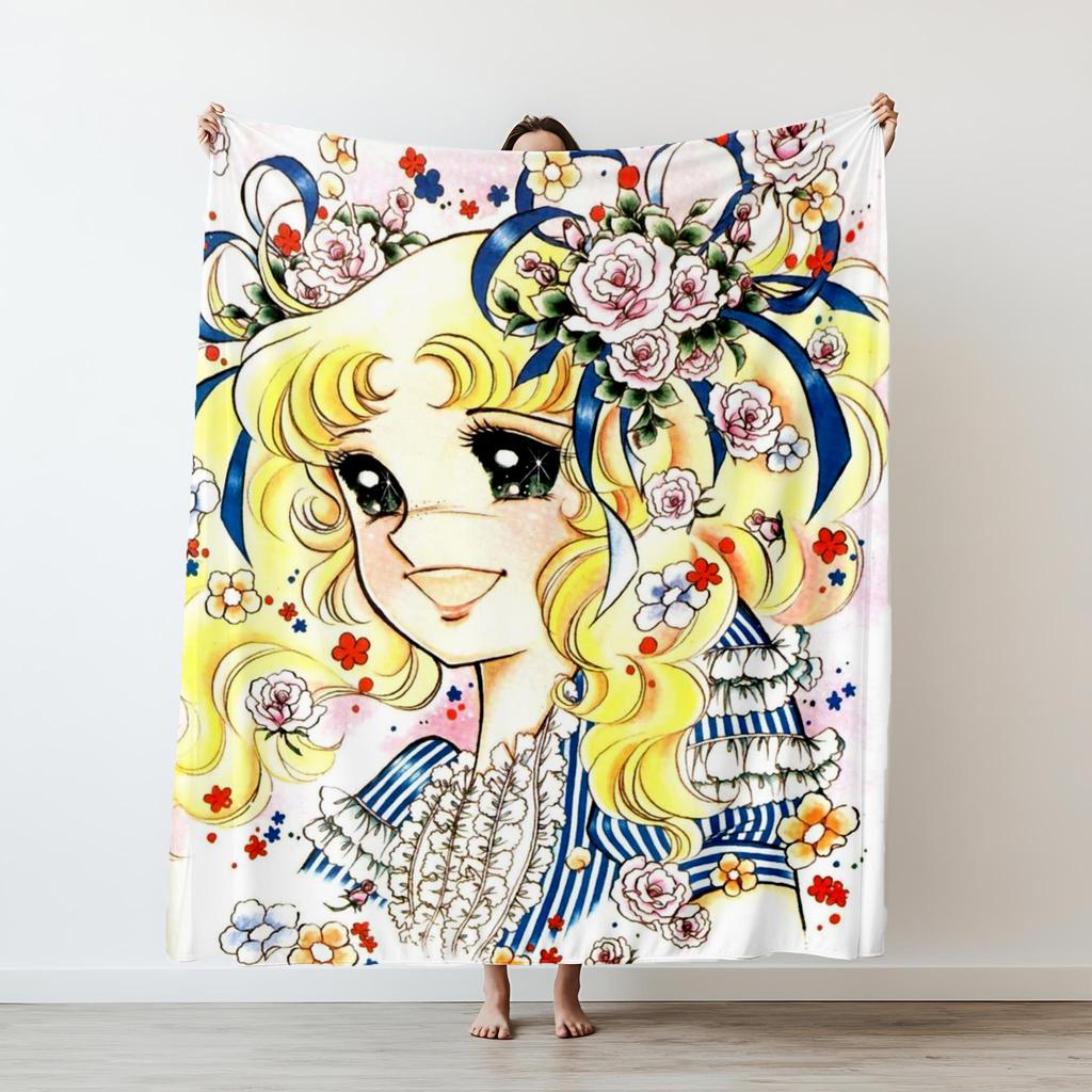 130cm×150cm Candy Candy Anime Blanket Kawaii Japanese Anime Blankets Movie Funny Throw Blankets for Home Hotel Sofa Bedspread