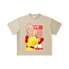 260 GSM Double Yarn 32 Count 100% Cotton One Punch Man V7 Saitama Print Unisex Heavy Cotton T Shirt