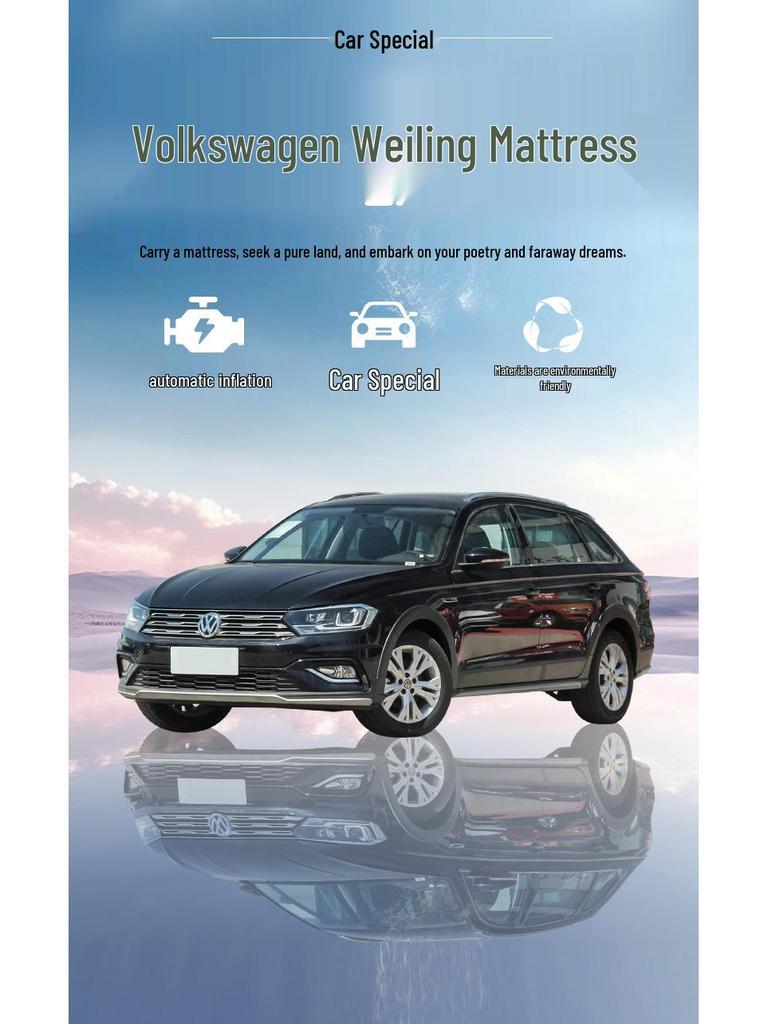 Matrace na spaní do auta Volkswagen: Nafukovací podložka na zadní sedadlo a do kufru pro pohodlný spánek