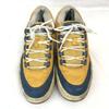 90s Vintage PUMA Indonesia Leather Sneakers 27.5 Yellow Navy Rare trainers(USED)