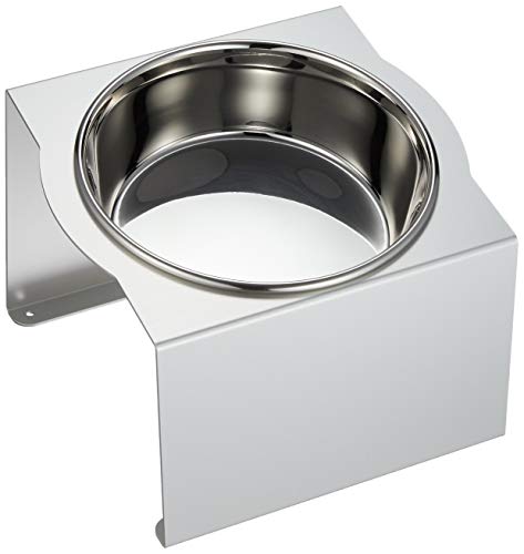 

MATUMI Hours Food Bowl Stand for French Bulldogs, Chrome, Made in Japan, Feed Bowl, Dish Stand, Anodized Aluminum Finish, Reduces Leg and Back Pain, F