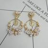 European and American Retro Flower Circle Earrings