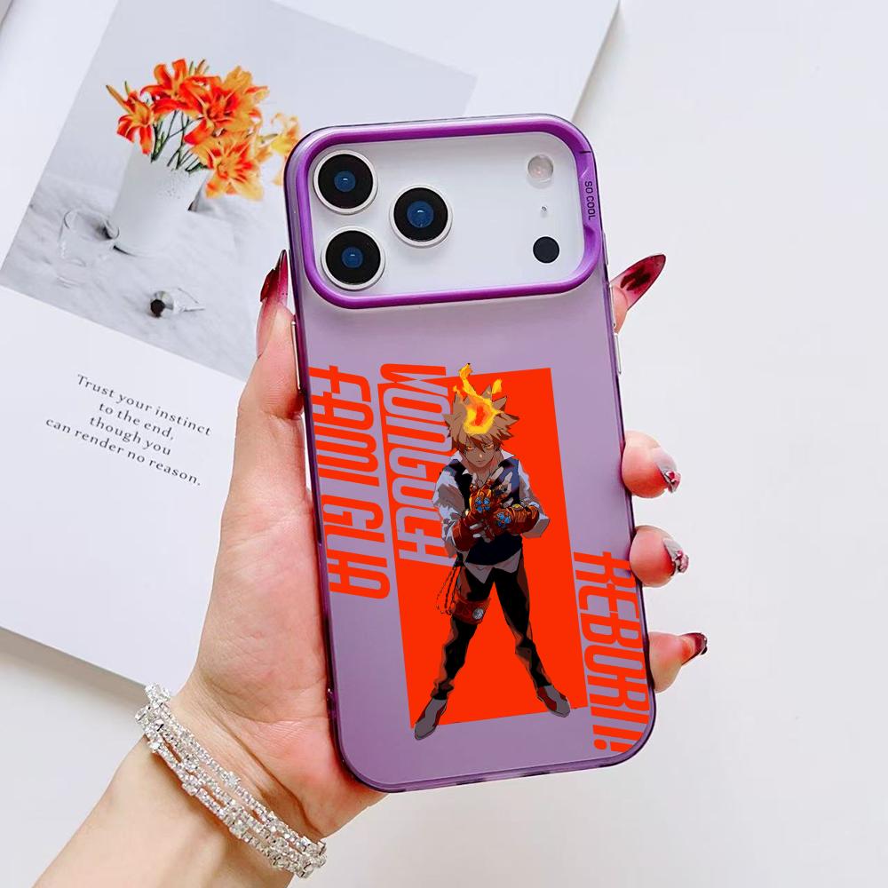 Coole Reborn Anime Handyhülle Für iPhone 17 16 15 14 13 12 11 Pro Max Air Matt Laser Aurora Stoßfest Funda