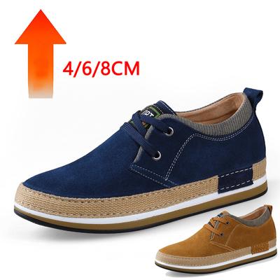 Hochwertige Herren Elevator Schuhe Höhe erhöht 8cm Unsichtbare innere Erhöhungsschuhe Herren Sport Wildleder Leder Sneakers Schuhe