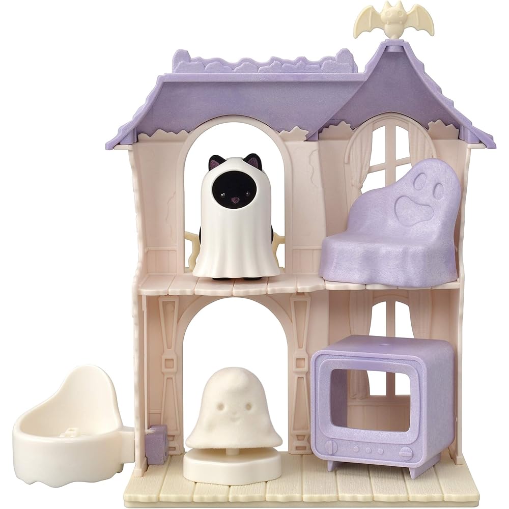 

Sylvanian Families EPOCH Amusement Park Haunted House Set Toy for Ages 3 and Up Dollhouse Playset