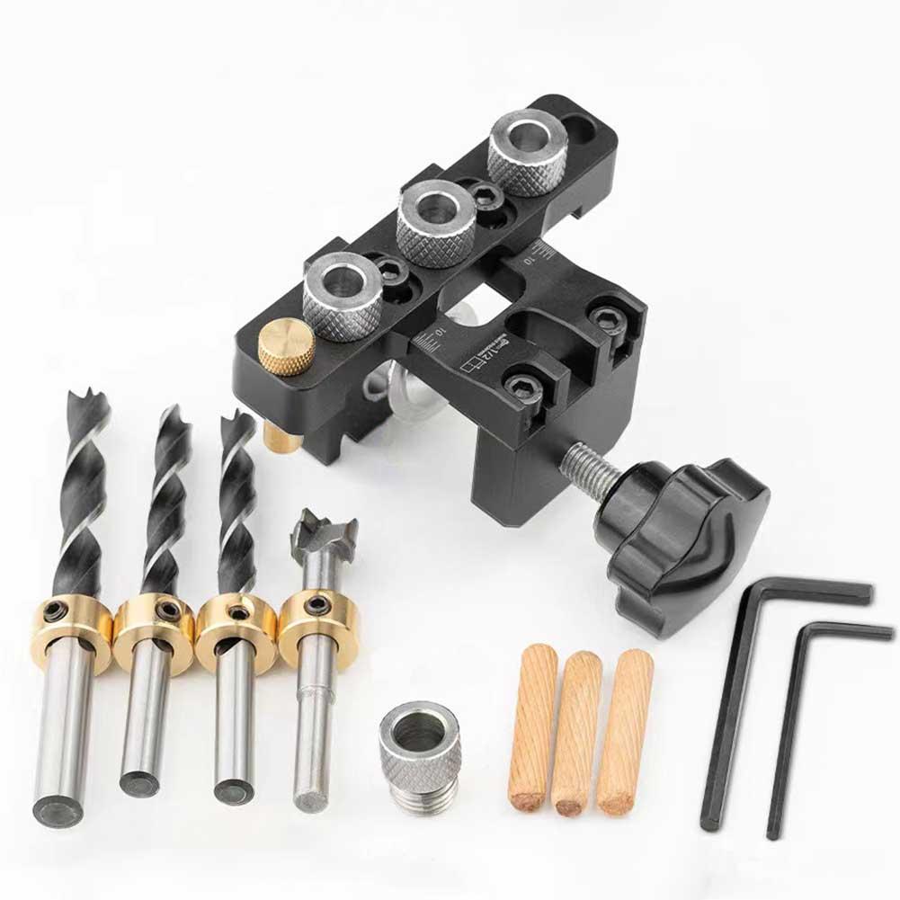 Precision Jig Dowel Cam Jig 38mm Clamping 3 In 1 Dowelling Jig Wood Hole Drilling Guide Quick Positioning DIY Woodworking Tools