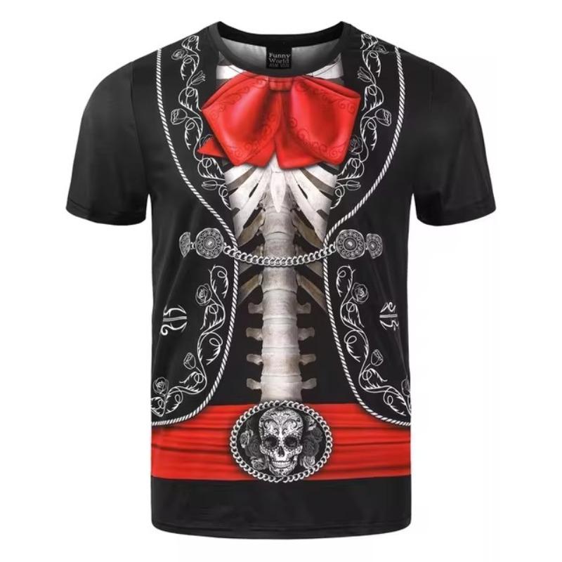 

Мужские футболки с рисунком Мариачи, искусственный костюм с 3D принтом, футболки с короткими рукавами, повседневная футболка большого размера, мексиканский костюм, уличная одежда 6XL