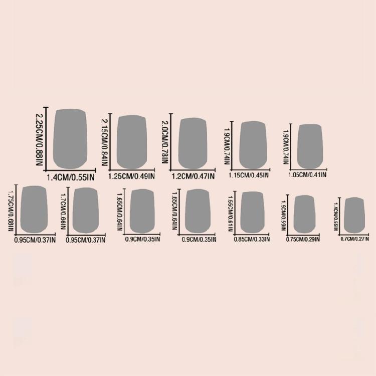 10 Pieces White Cats Eye Short Square Press On Nail Full Cover False Nail Acrylic Stick On Nail for Women Easy To Use