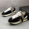 Chunky Sneakers Men Soft Sole Running Trainers Microfiber Leather Breathable Height Increased Platform Board Shoes
