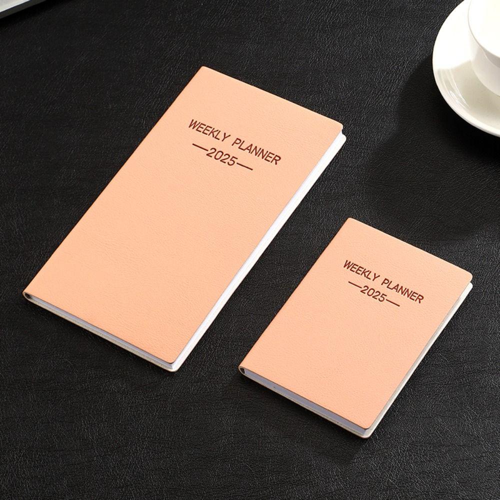 A6/A7 2025 Agenda Book English Daily Weekly Monthly Planner 2025 Planner Notebook School Office