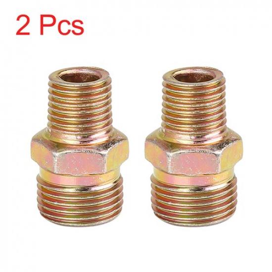 

2pcs 14 NPT Pipe to M18x15mm Male Straight Air Hose Fitting Connector Adapter