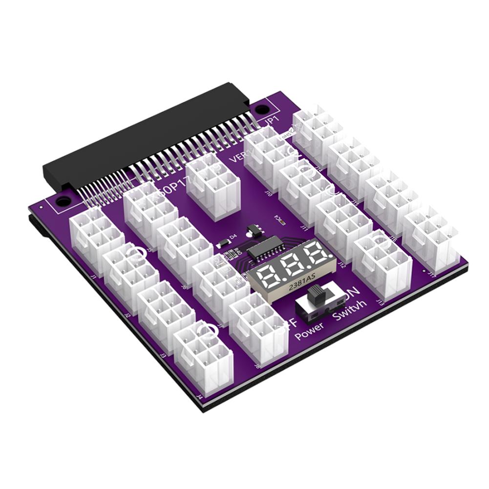 

Міцна 17 портів PCI-E ATX 6Pin Breakout Board 12V Portable для майнінгу BTC