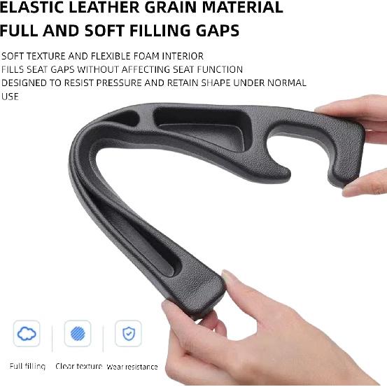 2 Pack Car Seat Gap Organizer, Seat Gap Filler Plug For Cars, SUVs & Trucks – Prevents Lost Items, Great For Rideshare, Daily Commute & Long Trips,