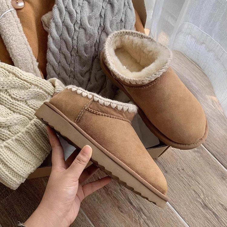 

Snow boots women s winter 2025 new fur integrated low-top cotton shoes popular non-slip short tube piled thickened cotton boots 40