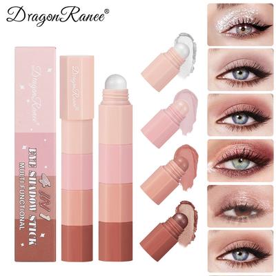 Lazy Eye Shadow Pen Waterproof Non-blooming Highlight Lying Silkworm Pen Pearlescent Four-section Eye Shadow Stick Suit