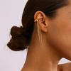 Unique Tassels Ear Clip Earring Stainless Steel Ear Cuff for Women Waterproof Party Jewelry Allergy Free Accessory