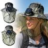 Camouflage Fisherman Hat Wide Brim Mosquito-proof Hat Creative Fishing Sun Cap  Summer